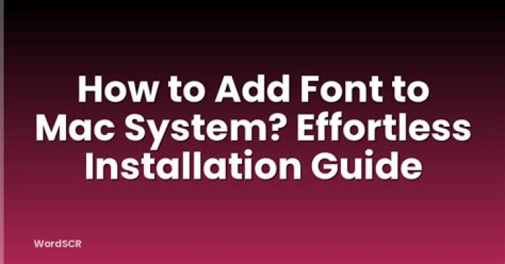 add font to mac