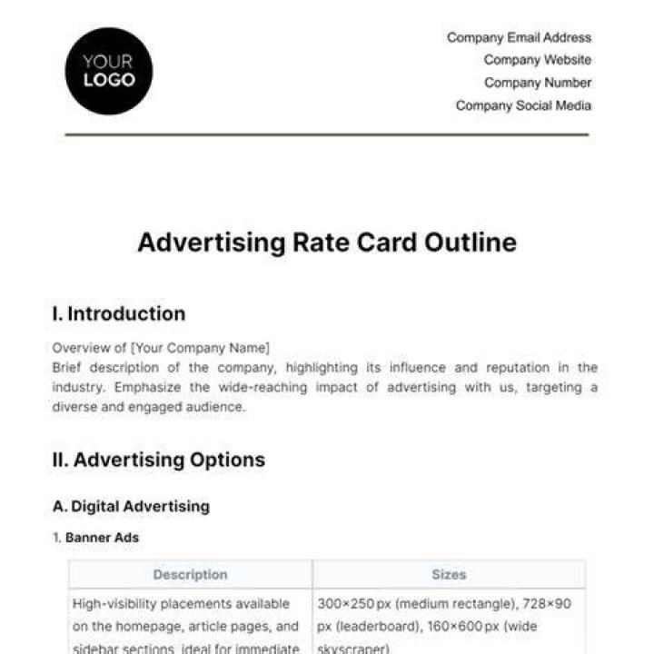 Advertising Rate