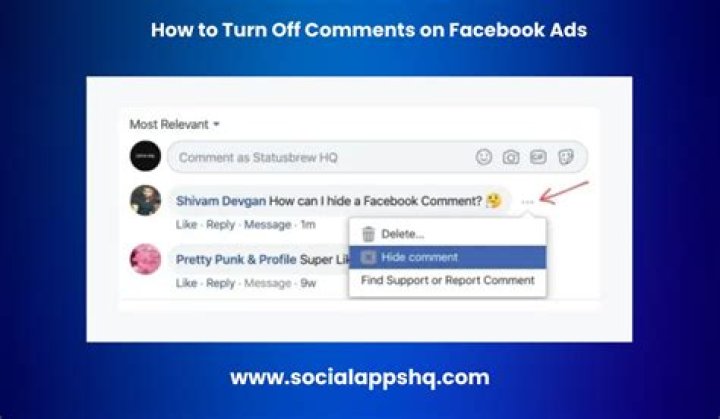 can you turn off comments on facebook
