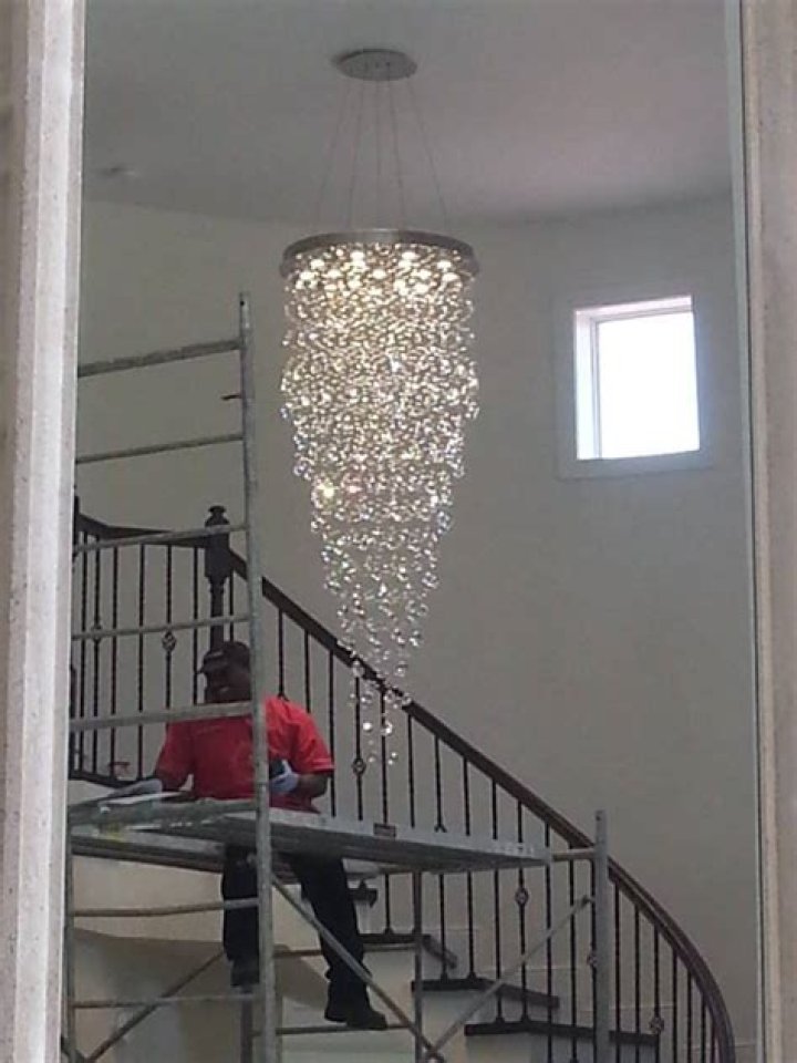 chandelier installation