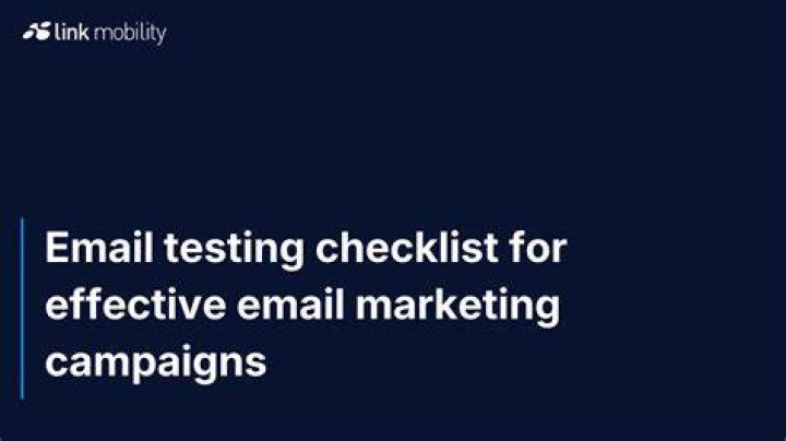 Checklist For Effective Email Marketing Checklist For Effective Email Marketing