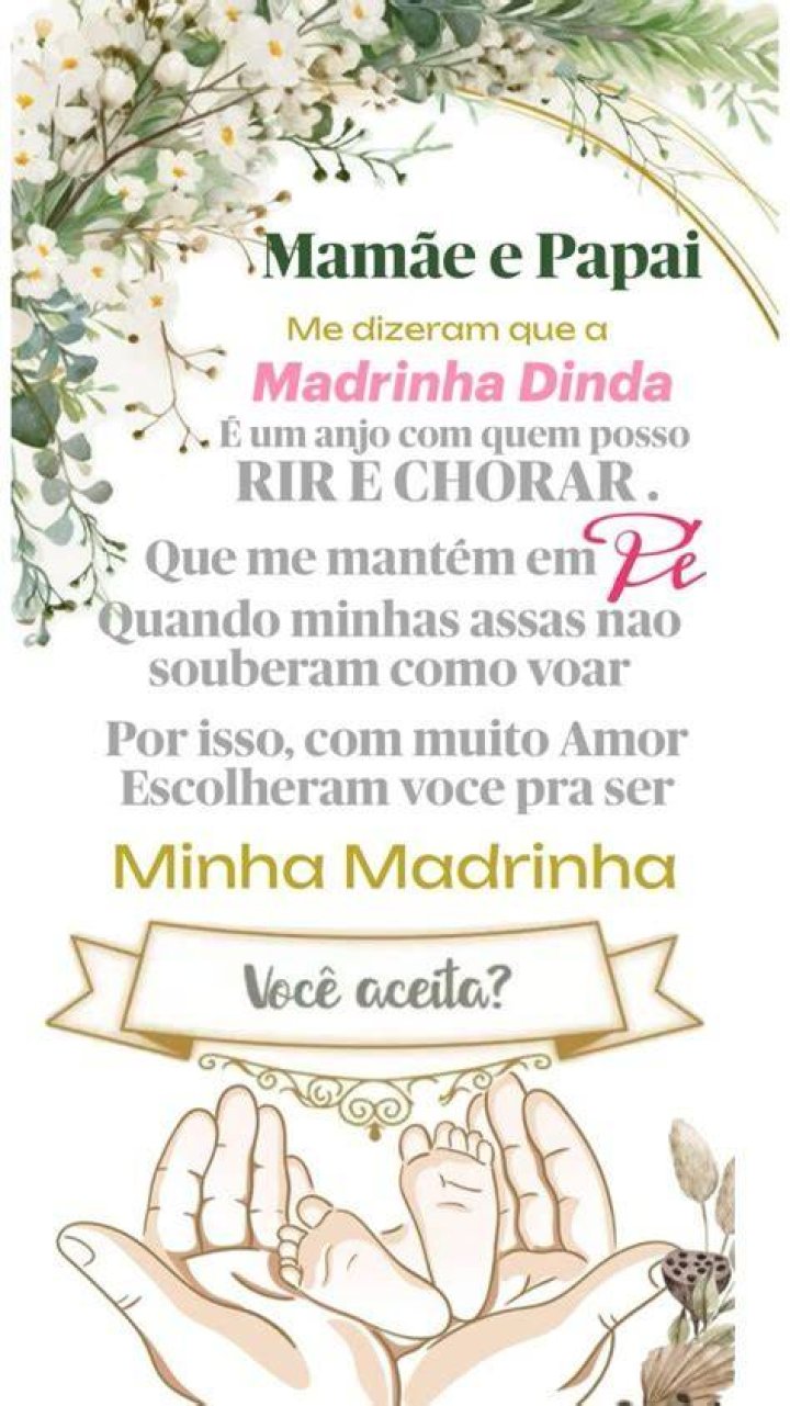Convite Para Ser Madrinha Convite Para Ser Madrinha
