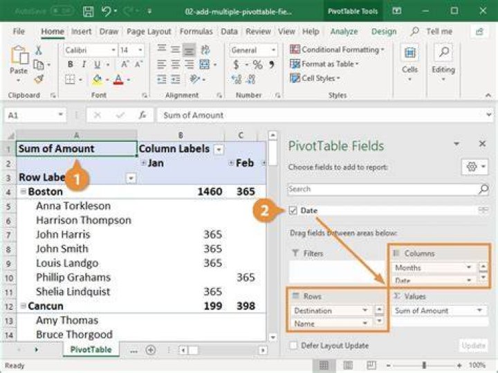 create pivot table