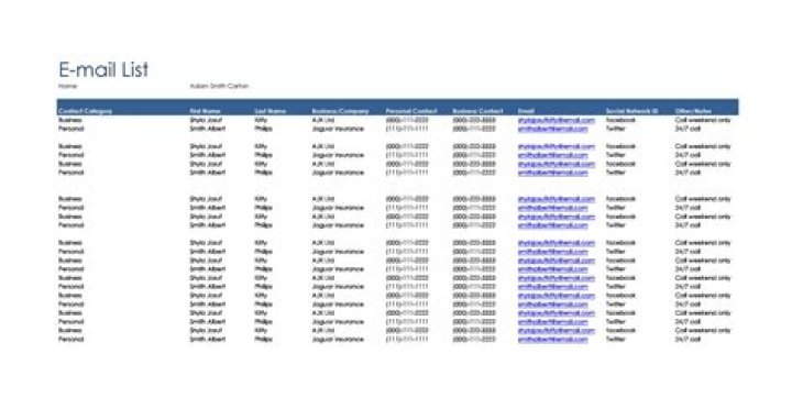 Email List