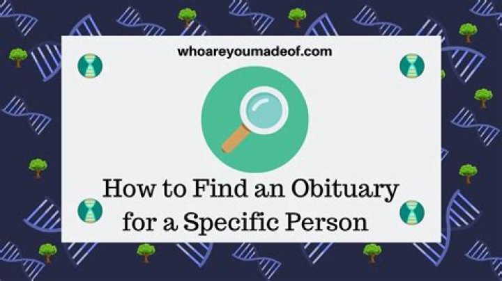 find an obituary for a specific person