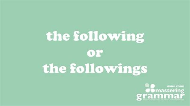 Following