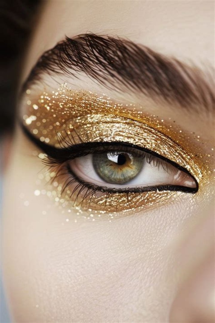 gold eyeshadow