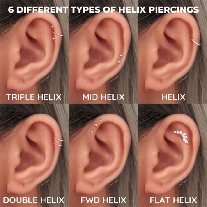 helix ear piercings