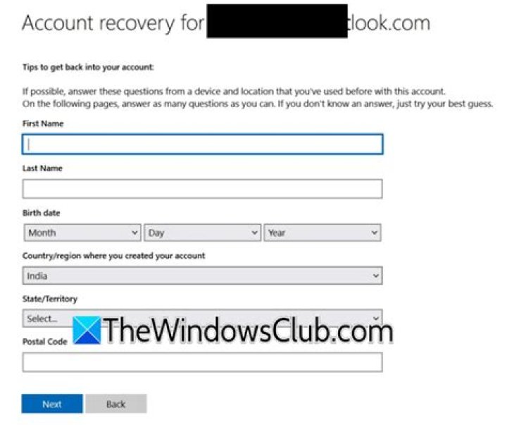 hotmail account recovery