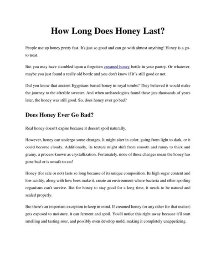 How Long Does Honey Last How Long Does Honey Last