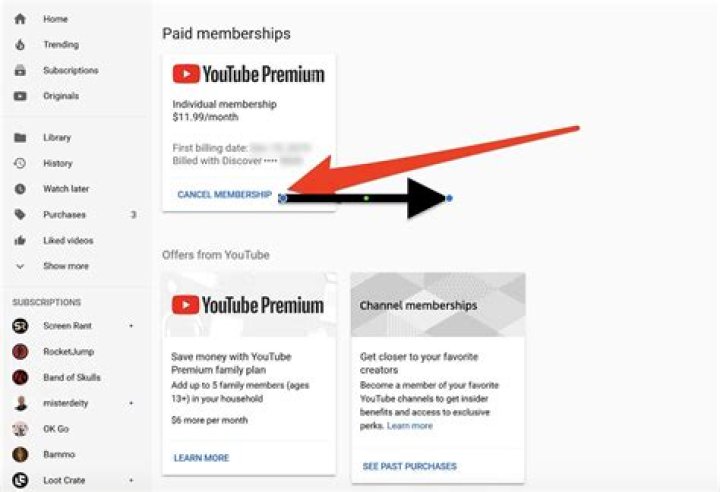 how to cancel youtube premium