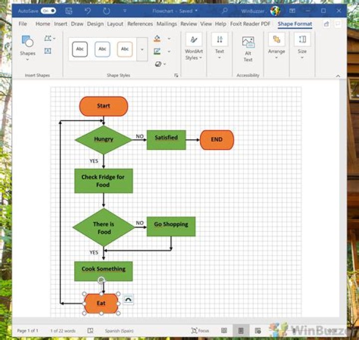 how to create a flowchart in word