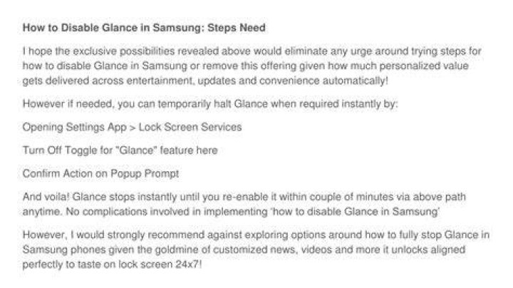How to Disable Glance in MI Phone?