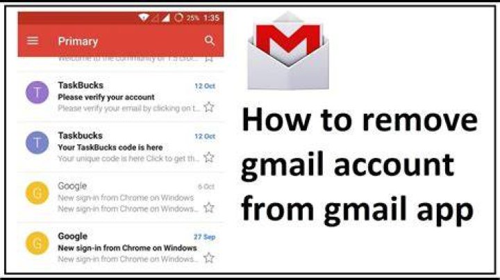 how to remove gmail account