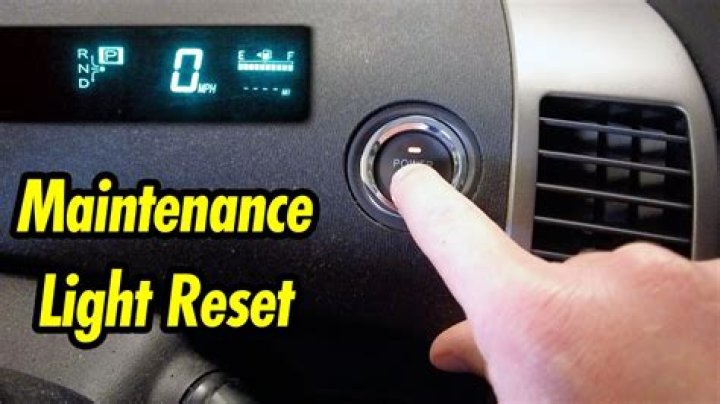 How To Reset Maintenance Light On 2009 Toyota Prius