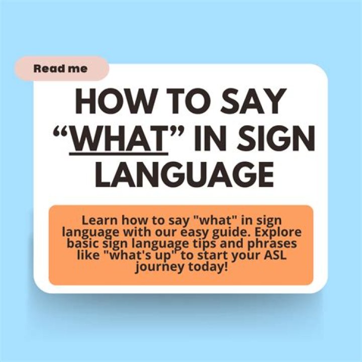 how to say what in sign language