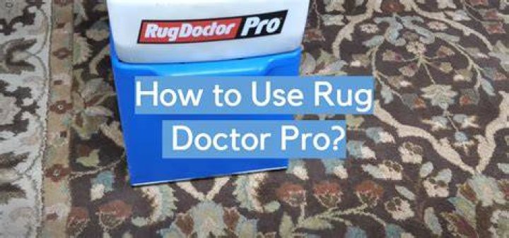 how to use rug doctor