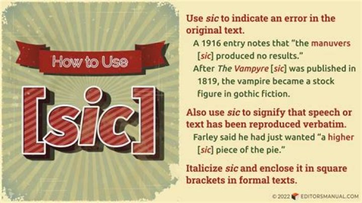 how to use sic
