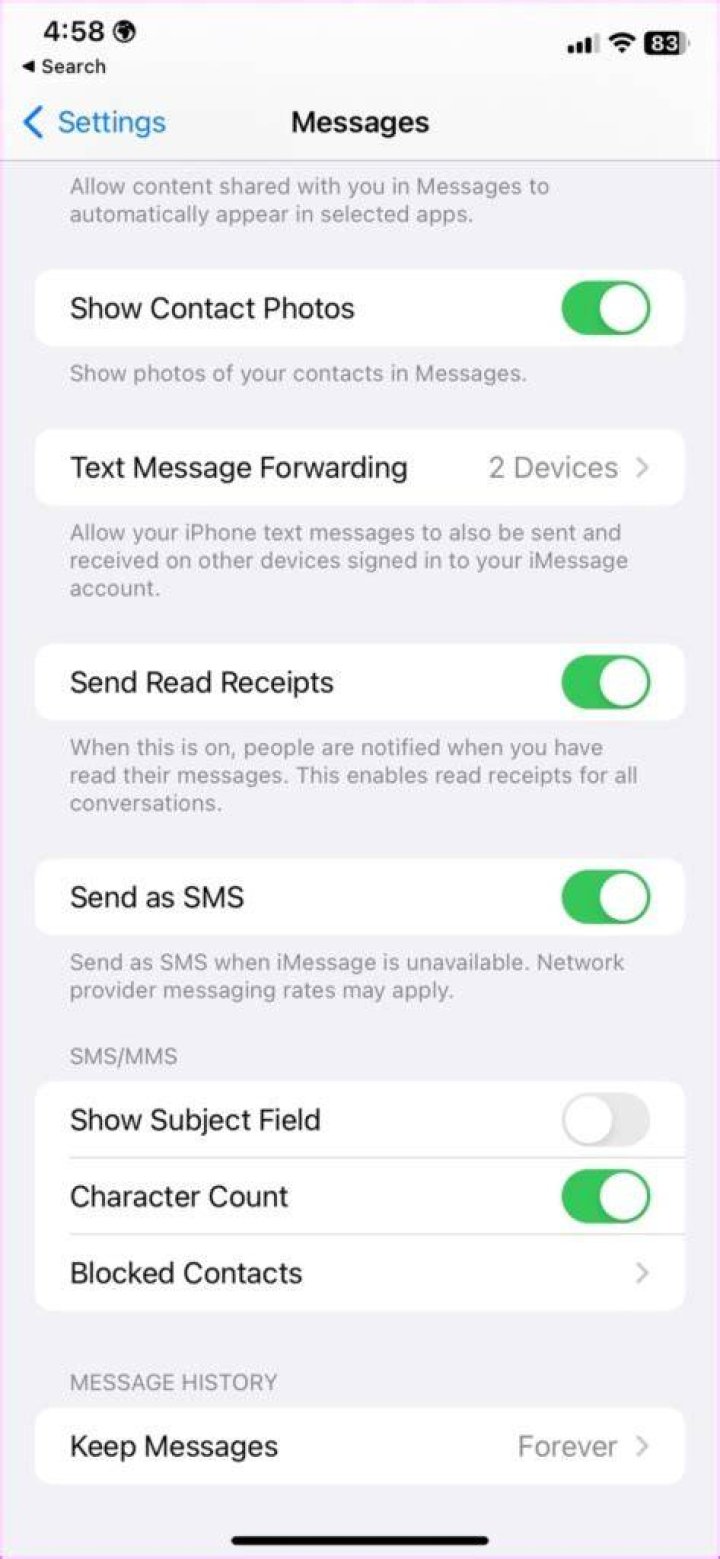 iphone sent as text message