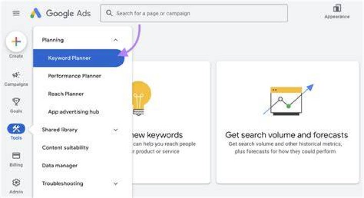 keyword planner