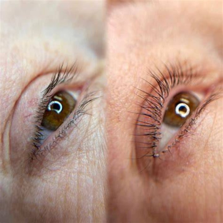 lash lift and tint before and after