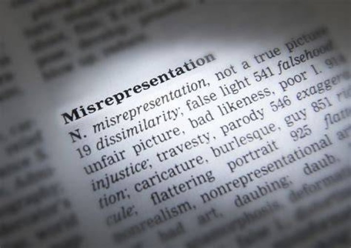 Misrepresentation Misrepresentation