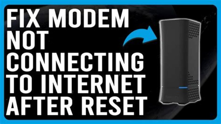 modem not connecting to internet