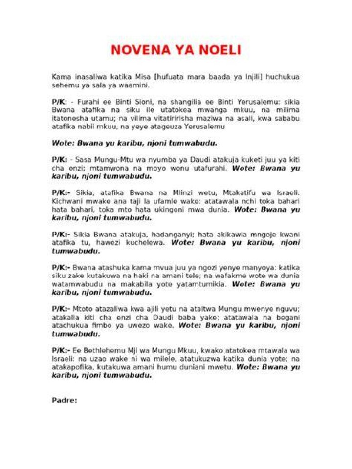novena in english