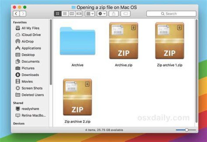 open zip files on mac