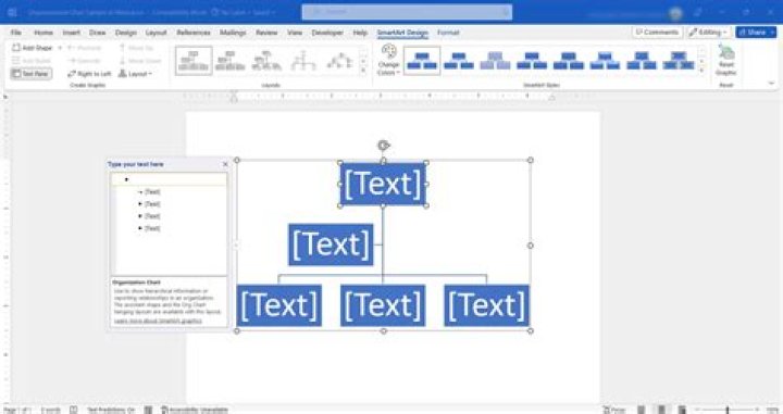 organizational chart in word