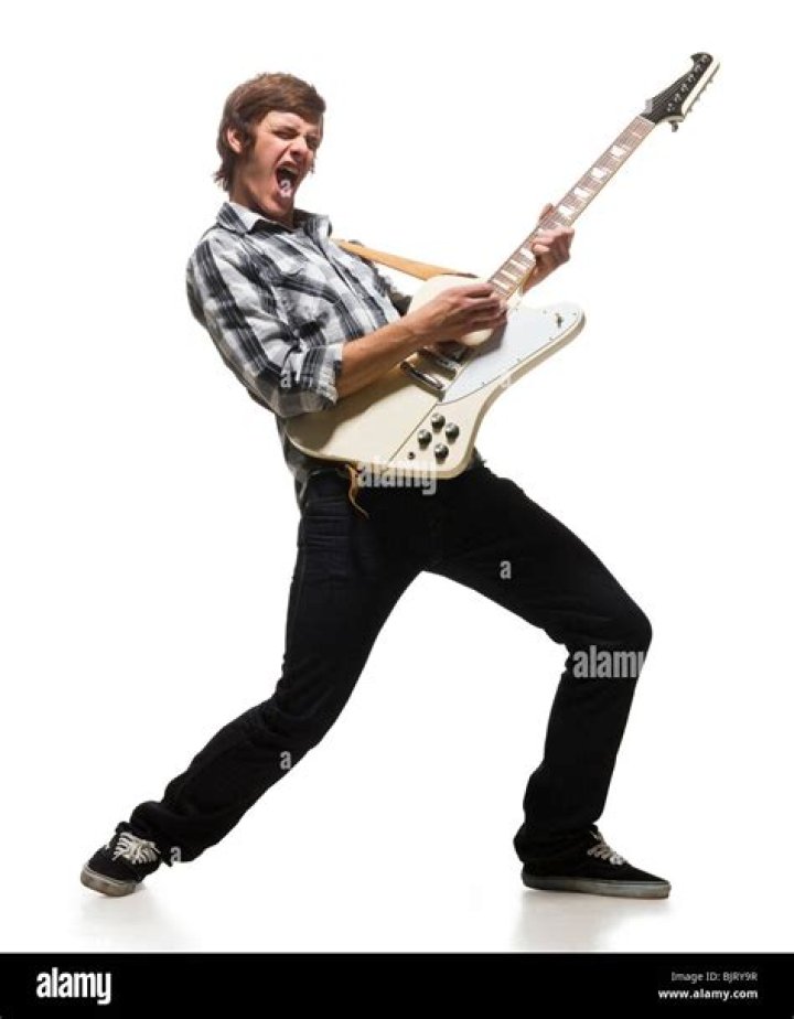 playing electric guitar