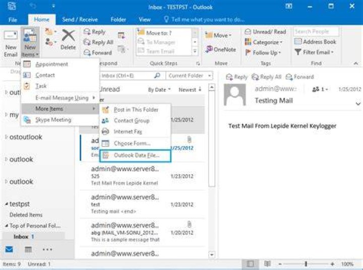 pst file outlook