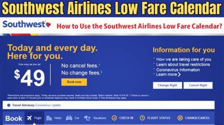 Quick Answer: How To Find Southwest Low Fare Calendar