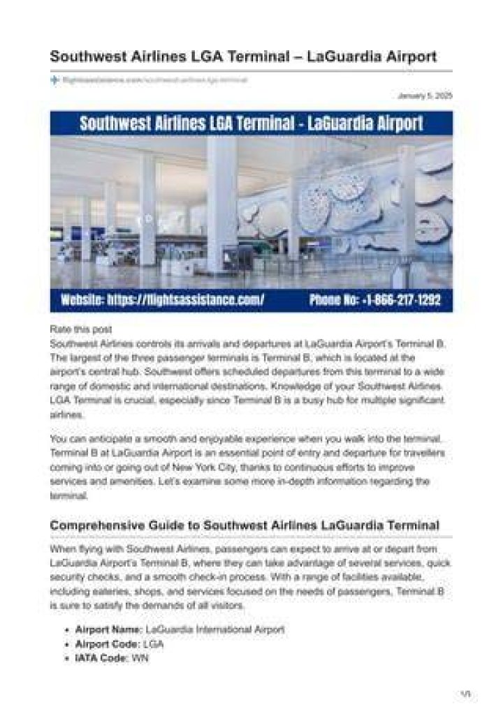 Quick Answer: Which Terminal Is Southwest At Laguardia