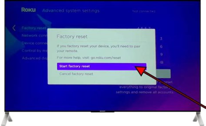reset roku tv
