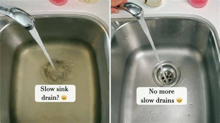 slow draining sink