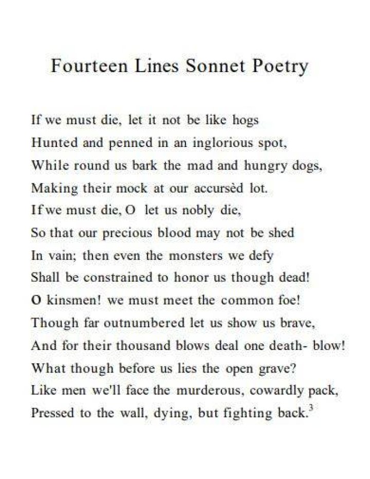 sonnet poem
