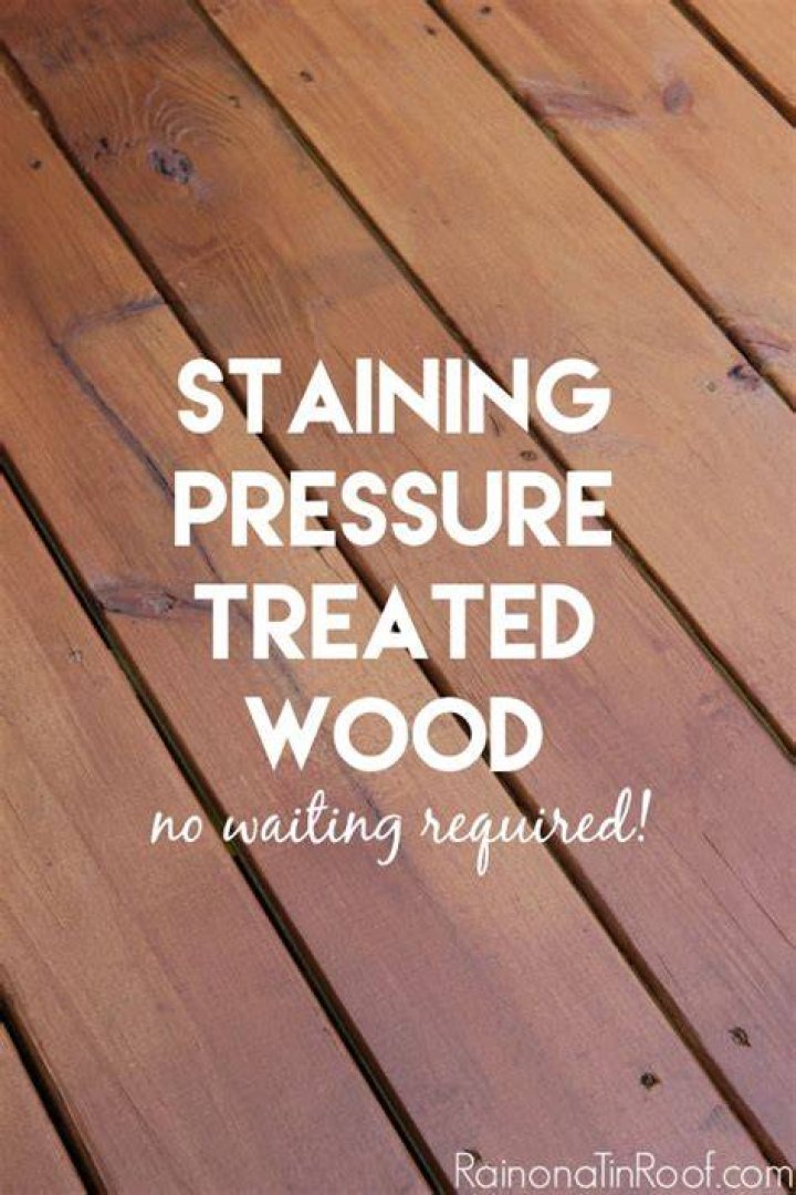 staining pressure treated wood