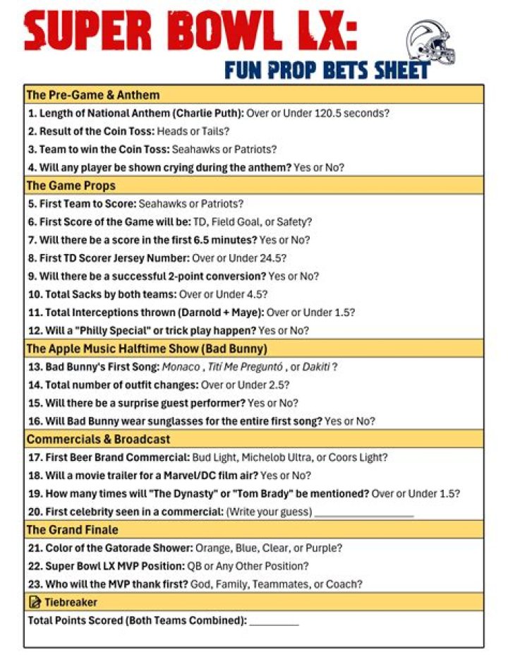 super bowl 2021 prop bets
