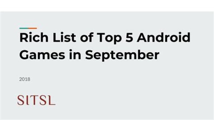Top 5 Android Games in 2019