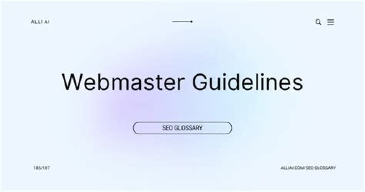 Webmaster Guidelines