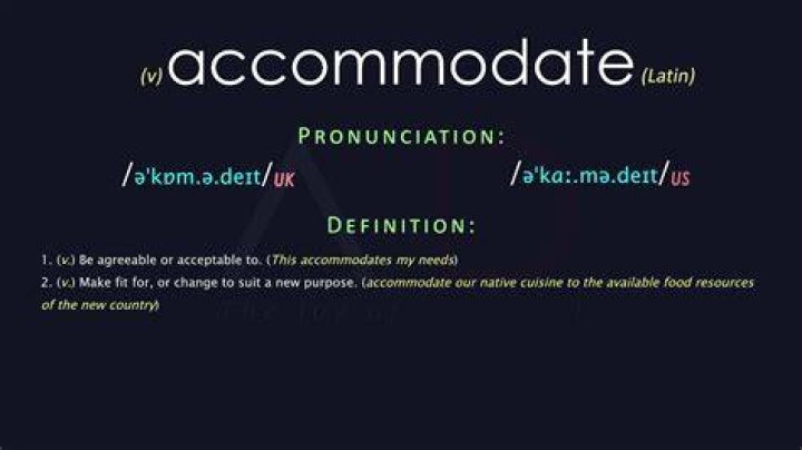 What Does Accommodate Mean What Does Accommodate Mean