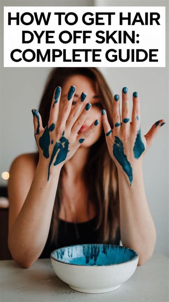 what takes hair dye off skin