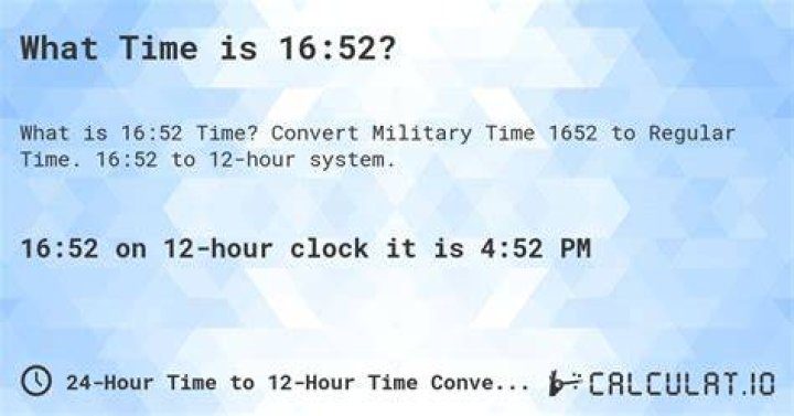 What Time Is 16 12