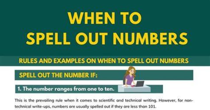 when to spell out numbers
