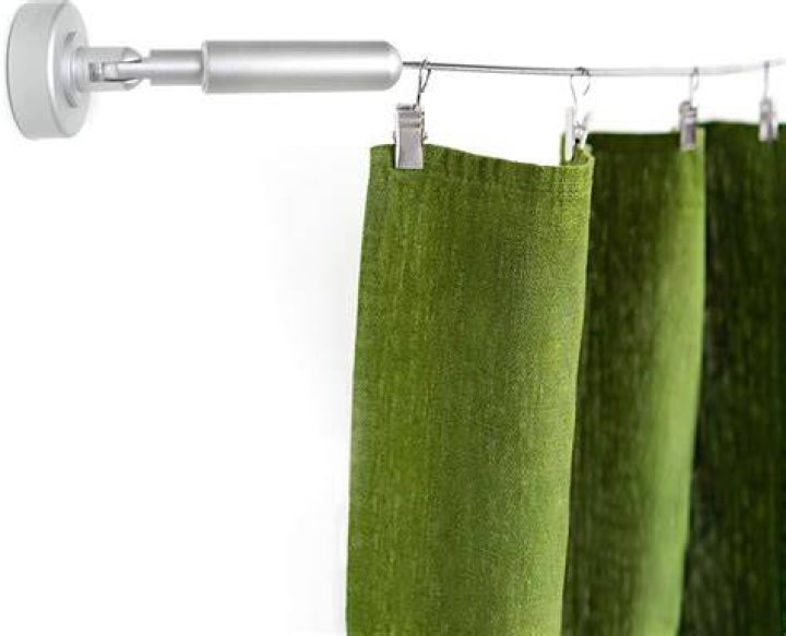 wire curtain rod